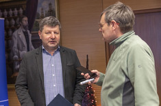 Prof. P. Koszelnik podczas wywiadu,